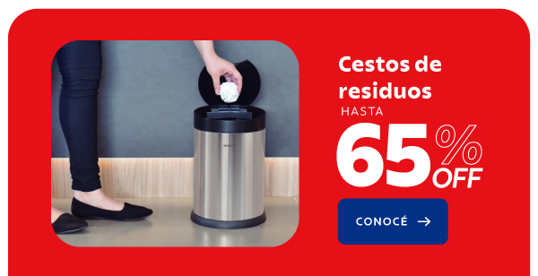 Cestos de residuos hasta 65% OFF